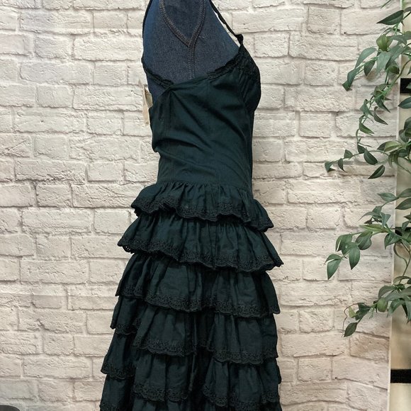 Betsey Johnson New York Vintage Black Tiered Dress Size 6(small) Cotton - Picture 8 of 10